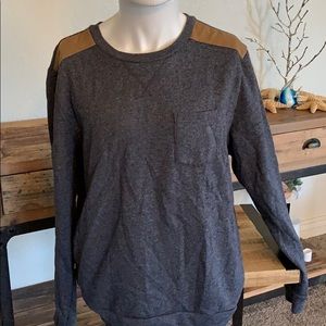 TOPMAN sweatshirt with brown patch detail